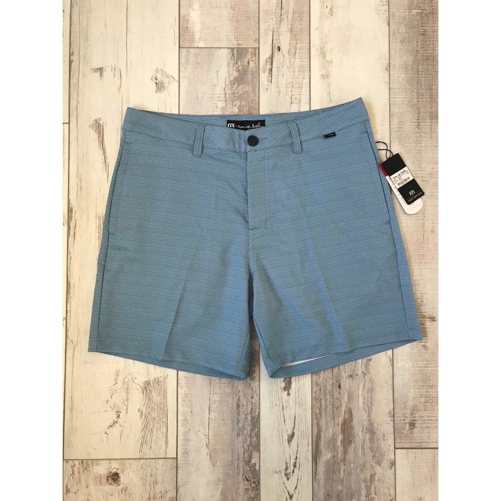 Men's Travis Matthew Blue Striped Shorts Size 32